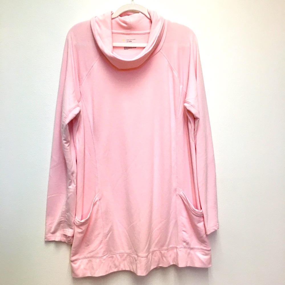 Tek Gear Drytek Cowl Turtleneck Sweater XL Pink
